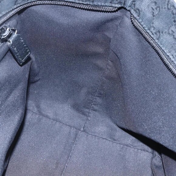 GUCCI GG Canvas Web Sherry Line Hand Bag Black Red Green 131228 Auth 152084 - Picture 13 of 16